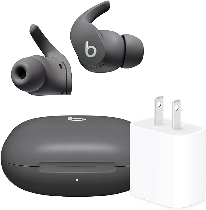 Beats Fit Pro in Sage Gray with Apple 20W USB-C Power Adapter