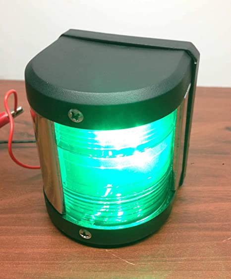 Pactrade Marine Boat Green Starboard Side LED Navigation Light Waterproof Boats Up to 12M