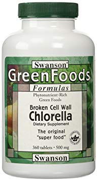 Swanson Broken Cell Wall Chlorella 500 Milligrams 360 Tabs