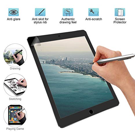 Paper like Screen Protector Drawing Texture Paper Matte PET Film for iPad Pro 12.9 inch 2018, Compatible with Pencil and Face ID