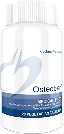 Designs for Health - Osteoben - Bone Support Formula for Mineral Density, Calcium Malate   D3 1000IU   Magnesium   K2 mk7, 120 Capsules