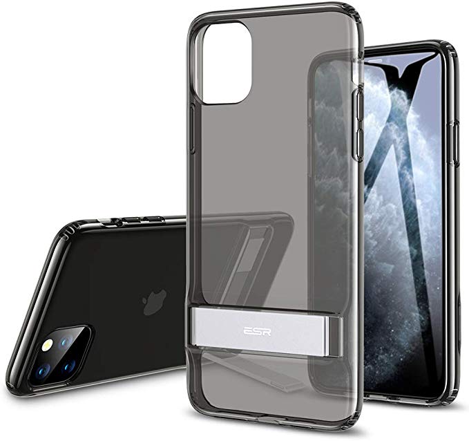 ESR Metal Kickstand Designed for iPhone 11 Pro Case, [Vertical and Horizontal Stand] [Reinforced Drop Protection] Flexible TPU Soft Back for iPhone 11 Pro (2019 Release), Transparent Black