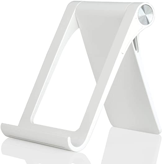 Cell Phone Desk Stand Holder - Uniwit Multi-Angle Adjustable Phone Desk Stand Tablet Holder for iPhone 11 Pro Max XS XR 8 Plus 6 7 Samsung Galaxy S10 S9 S8 S7 Edge S6 Android Smartphone