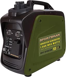 Buffalo Tools GEN1000I 1000 Watt Inverter Generator, black, green