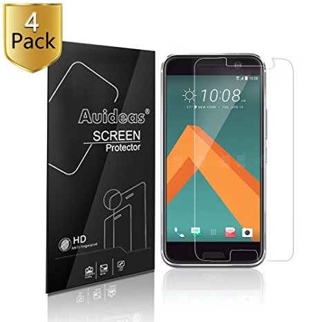 HTC 10 / ONE M10 Screen Protector,Auideas (4-Pack) HTC 10 / ONE M10 Screen Protector Film HD Clear Retail Packaging for HTC 10 / ONE M10 (HD Clear)