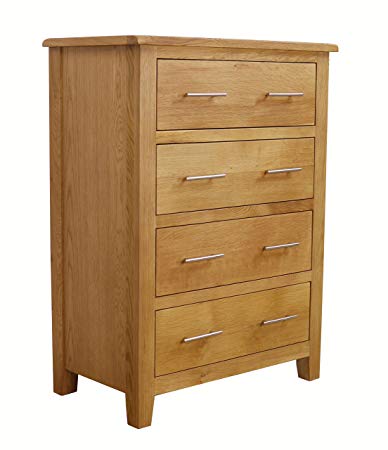 Nebraska Oak - 4 Drawer Chest of Drawers Cabinet/Bedroom Furniture