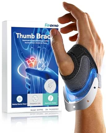 CMC Thumb Brace with Shape-memory Restriction Splint for CMC Thumb Joint Pain Relief, Thumb Joint Instability, Tendonitis, CMC Joint Thumb Arthritis Brace Stabilizer, Large, Left Hand, 1 Pack