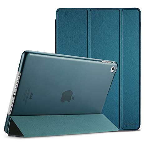 ProCase Smart Case for iPad Air 2 (2014 Release), Ultra Slim Lightweight Stand Protective Case Shell with Translucent Frosted Back Cover for Apple iPad Air 2 (A1566 A1567) -Teal