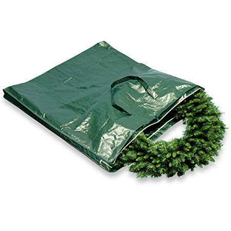 National Tree Heavy Duty Wreath and Garland Storage Bag with Handles and Zipper, Fits up to 4 Foot (S-A-WBAG1)