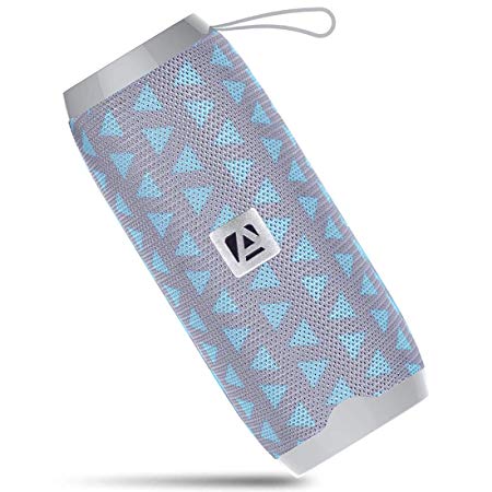 Aduro Portable Bluetooth Speaker, Outdoor Wireless Speaker Built-in Mic, USB Flash Drive and Micro SD Input (Light Blue)
