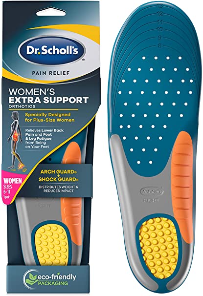 Dr. Scholl's Insoles for Women Extra Support Pain Relief Orthotics Shoe Inserts, Designed for Plus-Size