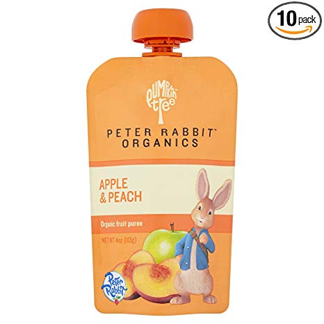 Peter Rabbit Organics Apple and Peach, 4.0-Ounce (Pack of 10)