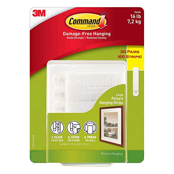 Command Damage Free Picture and Frame Hanging 7869J, Large Strips (48 Pairs)