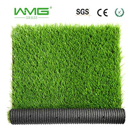 WMG Artificial Grass w/Drainage Holes & Rubber Backing 3'x5' Realistic Synthetic Artificial Turf Soft Pet Turf Fake Grass for Patio Yard Balcony Indoor/Outdoor Décor, 1 Pack