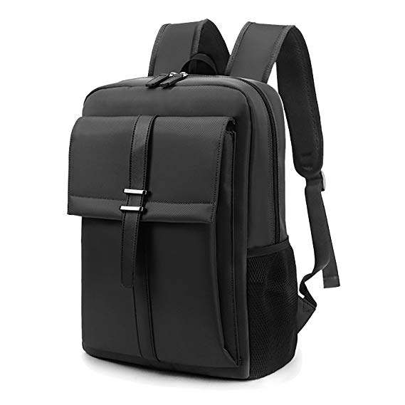PUERSIT Waterproof Laptop Backpack, College Backpack School Bag Travel Bags Women Men Students Teacher Daily Use Fits 14 inch Laptop (Black)