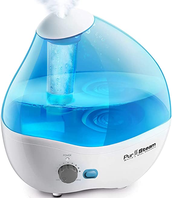Cool Mist Humidifier – Superior Ultrasonic 2.2 Liter Humidifying Unit with Whisper-Quiet Operation, Ideal for Baby Room with Automatic Shut-Off - Up to 20 hours of Operating Time