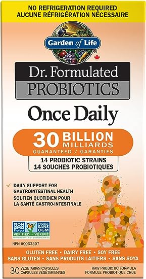 Garden of Life Dr. Formulated Once Daily 30-Billion Probiotics 30 Vegetarian Capsules