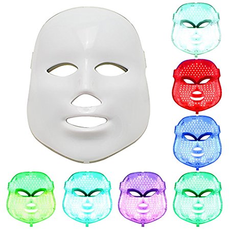 NEWEST LED Photon Therapy 7 Colors ( Red Blue Green )Light Treatment Facial Beauty Skin Care Rejuvenation Pototherapy Mask PDT Beauty Face Care for Home