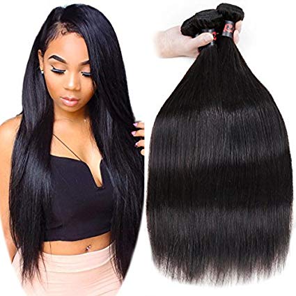 Malaysian Straight Hair 3 Bundles 14" 16" 18" Remy 8A Virgin Unprocessed Straight Human Hair Natural Black Malaysian Hair