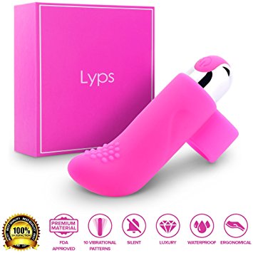 Sex Vibrator Finger Massager - Powerful Therapeutic Masssager (USB Charged) With 10 Vibrational Settings for women - Waterproof & Quiet Sex Toy Pink, Lyps Layla