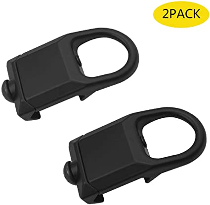 Pecawen Picatinny Rail Sling Mount Attachment with Metal Hook for Outdoors Hunting 2Pack