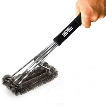 Maverick 18" Best BBQ Grill Brush 3 in 1, Durable and Effective, Barbecue Grill Brush Bristles are Made of Stainless Steel Woven Wire