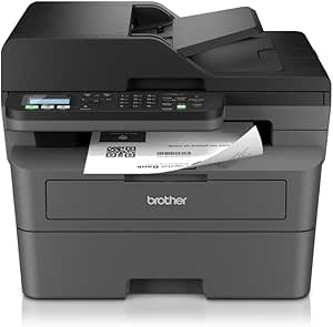 Brother MFC-L2827DW | Imprimante Multifonction 4 en 1 (Impression/Scan/Copie/Fax) Laser Monochrome | WiFi/USB/Ethernet | Recto-Verso | Éligible au Forfait EcoPro