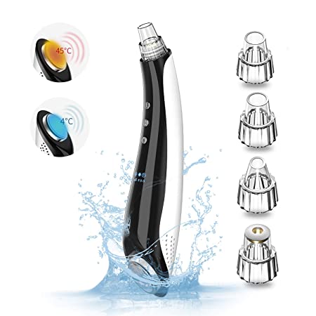 Blackhead Remover Pore Vacuum Electric Pore Cleaner, USB Rechargeable Whitehead Acne Removal Acne Comedo Extractor with 4 Adjustable Levels, Facial Beauty Tools for Women and Men