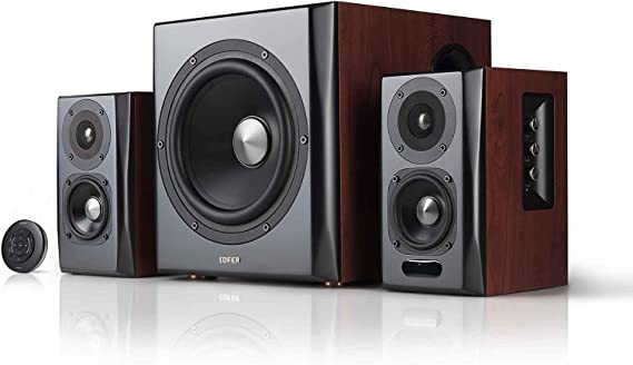 Edifier S350DB Bookshelf Speaker and Subwoofer 2.1 Speaker System Bluetooth v4.1 aptX Wireless Sound for Computer Rooms, Living Rooms and Dens