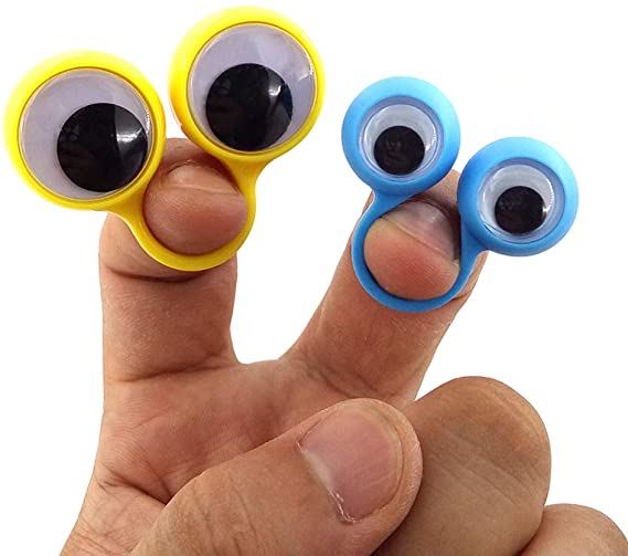 25 PCS Eye Finger Puppets Large Googly Party Favor Children’s Toys Assorted Colors for Kids Boys And Girls Popular Best Gift Fun Show Prize Fillers Plastic Rings with Eyes Monster