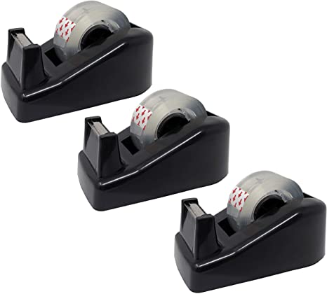 Clipco Premium Small Tape Dispenser with Tape Included (Pack of 3)