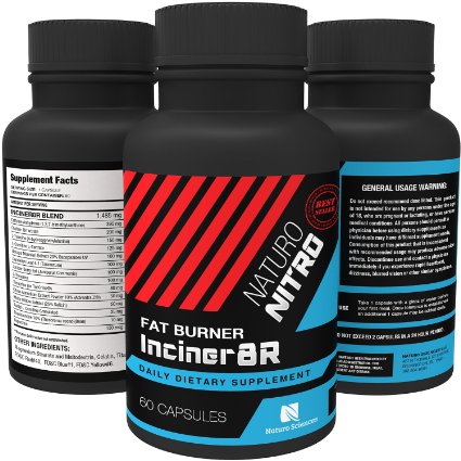 Inciner8R Fat Burner Supplement Designed for Weight Loss and Mental Focus 1 A Day Pre Workout or Breakfast Pills for Day-long Appetite Control and Fat Loss Diet Pills for Men and Women - 60 Servings
