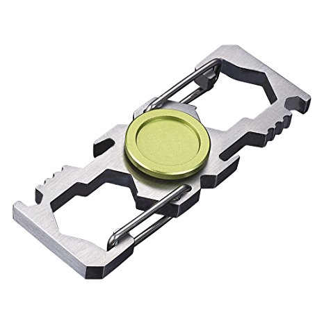 YINTAI Fidget Spinner ,Multi-function Fidget Spinner Anti-Anxiety 360 Spinner Helps Focusing Fidget Toys 6 In 1 EDC Outdoor Multi Tool Stainless Steel Best Stress Reducer Relieves ADHD