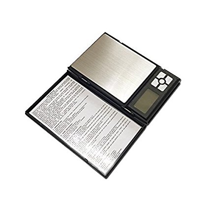 ULTRICS® Digital Kitchen Scales, 0.1g to 2000g Notebook Shaped Portable Multifunction Electronic LCD Slim Cooking Food Postal Weighing Scale, Precise Weight Measurement for Jewellery Shop, Laboratory