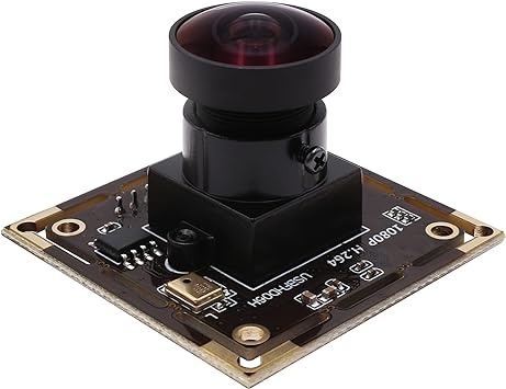 USB Camera Module Fisheye Lens Webcam with H.264 Low Illumination IMX323 1080P Sensor with Microphone Full HD Camera for Windows Android Linux MacOS