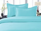 Elegant Comfort 1500 Thread Count Egyptian Quality 4-Piece Bed Sheet Sets Queen Deep Pockets Aqua