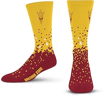 For Bare Feet Men's Spray Zone Crew Sock NCAA