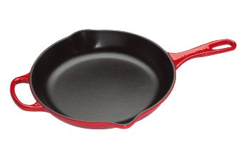 Le Creuset Signature Iron Handle Skillet, 10-1/4-Inch, Cerise (Cherry Red)