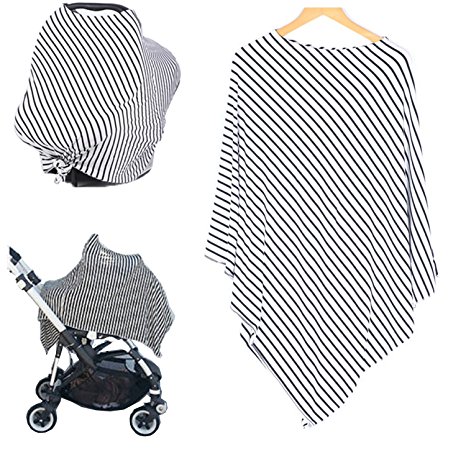 Nursing Breastfeeding Cover Nursing Scarf Infant Car Seat Cover Shopping Cart Cover Breathable Stretch Shawl