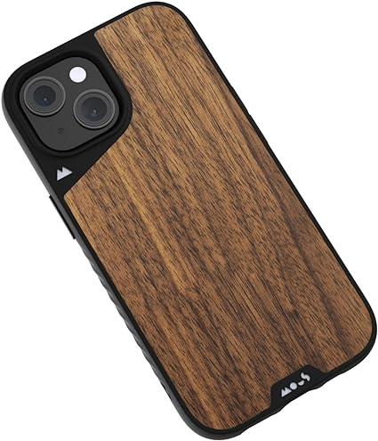 Mous Case for iPhone 15 MagSafe Compatible - Limitless 5.0 - Walnut - Protective iPhone 15 Case - Shockproof Phone Cover