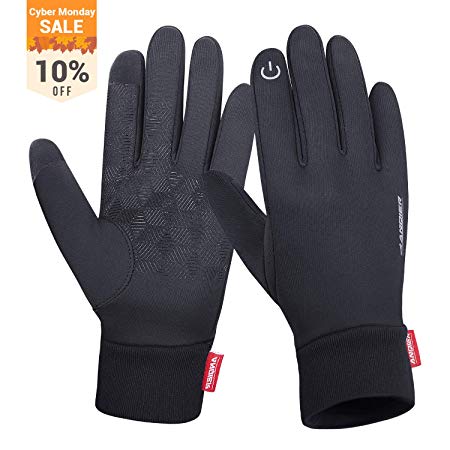 anqier Winter Warm Gloves Windproof Touch Screen Running Cycling Climbing Skiing Gloves Cold Weather Gloves for Men Women