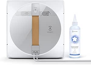 ECOVACS WINBOT W1 Pro Robot Laveur de vitres, 2800 Pa, Lavage Efficace avec Win Slam 3.0, Technologie de pulvérisation croisée   solutions de nettoyage d'origine 230mL, accessoire original