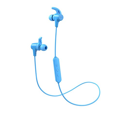 AUKEY Bluetooth Headphones in Ear, Sport Wireless Earphones with aptX, 3 EQ Modes, IPX4 Waterproof and Built-in Microphone, Magnetic, 8 Hrs Play Time for Sport and Gym (Blue)