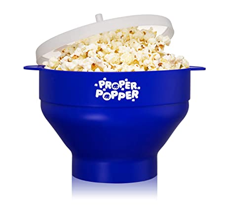 The Original Popco Silicone Microwave Popcorn Popper with Handles | Popcorn Maker | Collapsible Popcorn Bowl | BPA Free and Dishwasher Safe | 15