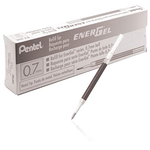 Pentel Liquid Gel Refill - Black (Box of 12 Refills)