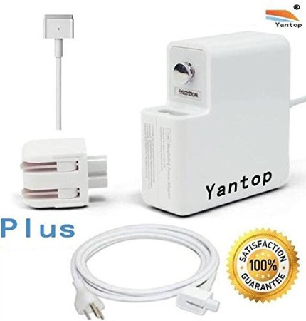 Yantop®MagSafe 2 85w AC Charger with Power Adapter Extension Cord - 17 / 15 / 13 / 11 in-retina display -T-tip- Compatible with all MacBooks produced after mid 2012.