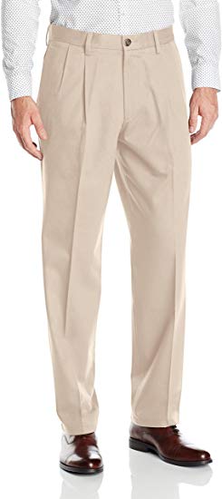 Dockers Men's Classic Fit Signature Khaki Lux Cotton Stretch Pants-Pleated