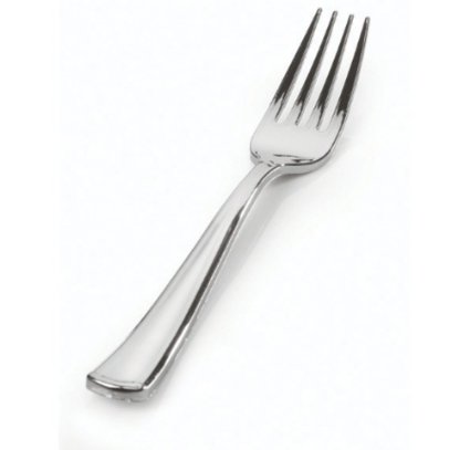 Stock Your Home 125 Forks Plastic Silverware, Looks Like Silver Cutlery Stock Your Home 125 Forks Plastic Silverware, Looks Like Silver Cutlery