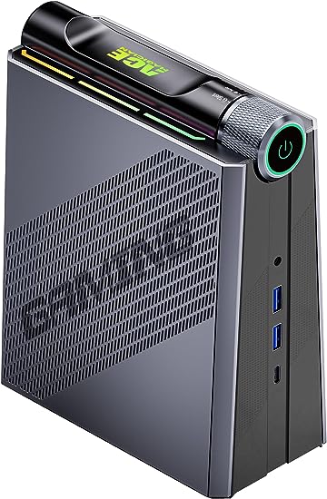 ACEMAGICIAN Mini Gaming PC Ryzen 9 6900HX(up to 4.9Ghz), AMD Radeon 680M 32GB DDR5 512GB NVMe SSD, Mini Computers RGB Lights/WiFi6/BT5.2/Dual Channel/3 Modes Mini Desktop