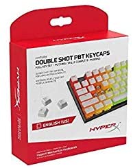 HyperX HXS-KBKC4 Translucent Double Shot PBT Gaming Keycaps compatible with HyperX mechanical gaming keyboards, with HyperX keycap removal tool, White (US Layout)